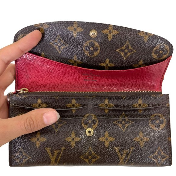 Authentic Louis Vuitton Wallet Long Emily Bifold Purse Monogram LV Vintage - Picture 9 of 14